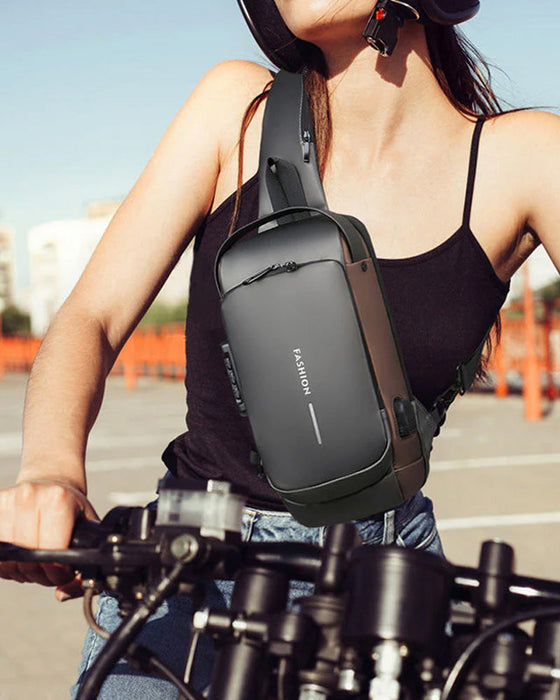 Torba na klatkę piersiową z hasłem antykradzieżowym