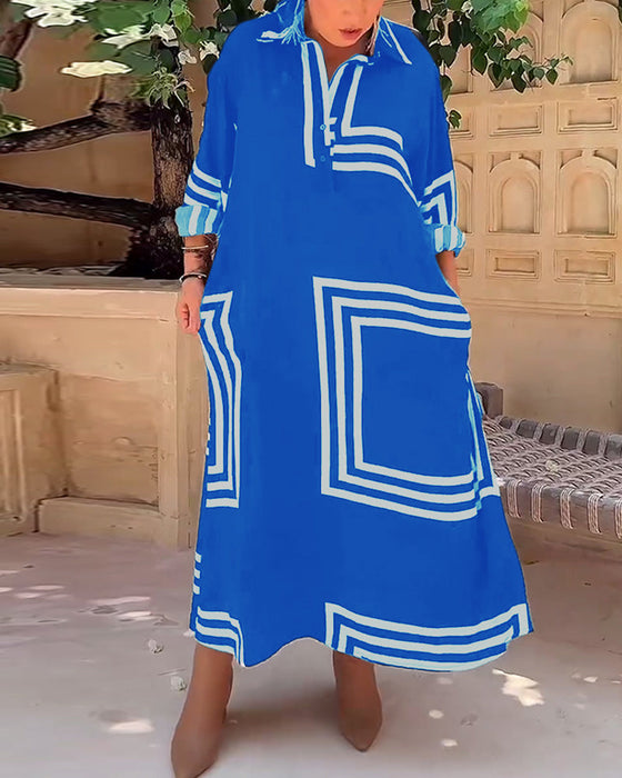 Prostokątna sukienka z nadrukiem