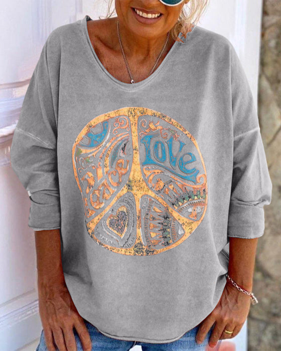 Pomarańczowy top z nadrukiem