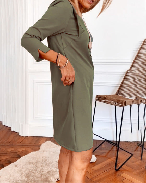 Elegancka sukienka z długim rękawem