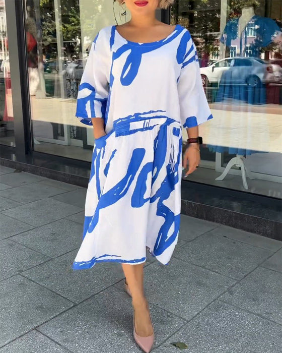 Modna sukienka z kieszeniami