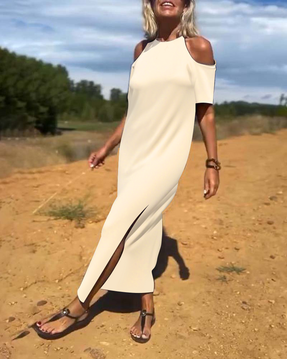 Sukienka Modna Casual Off-Shoulder Smukła