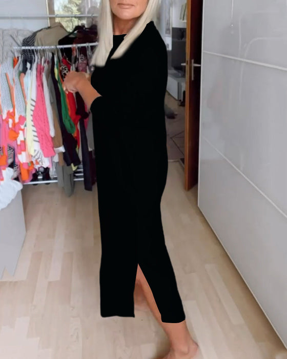 Sukienka z okrągłym dekoltem