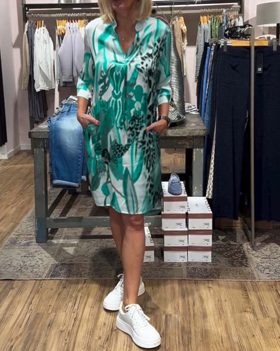 Damska, codzienna, kolorowa sukienka