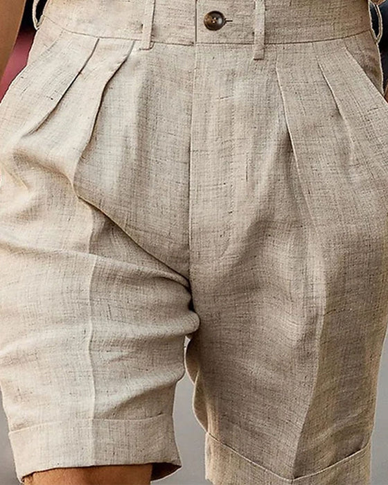 Luźne szorty w jednolitym kolorze