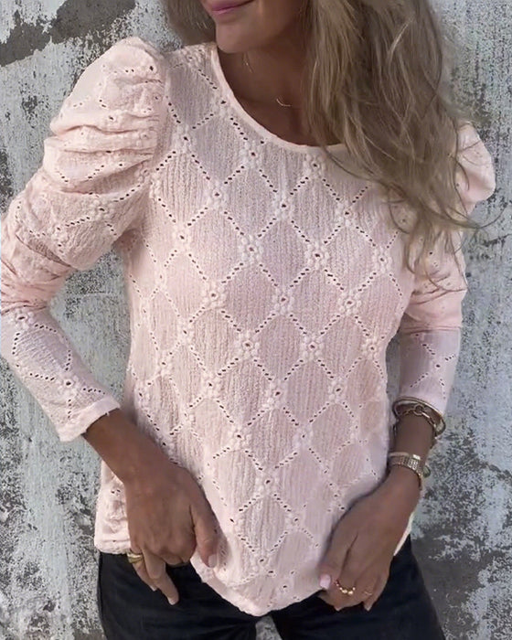 Bluzka Z Bufiastymi Rękawami I Cutout