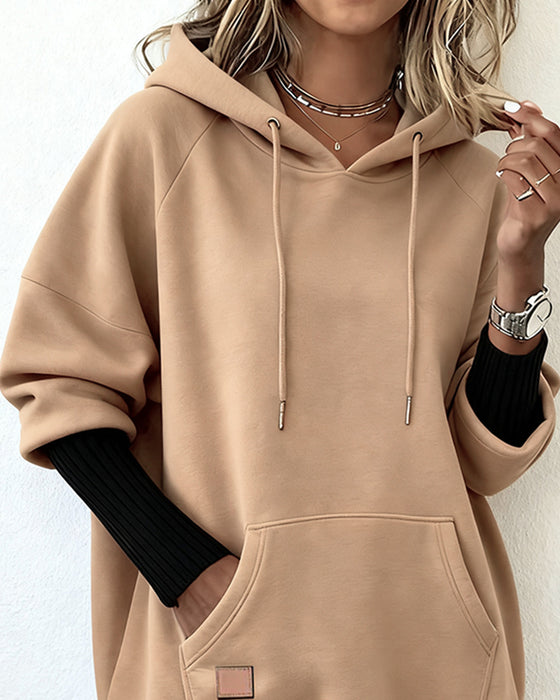 Luźna Bluza Z Kapturem W Casualowym Stylu