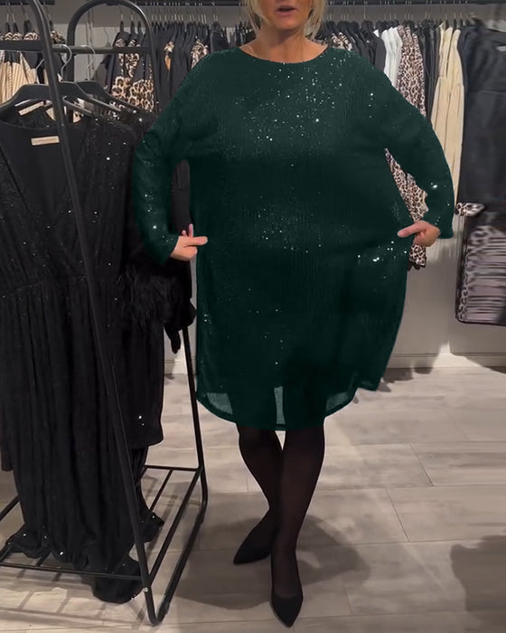 Sukienka Elegancka Z Odkrytymi Plecami I Cekinami