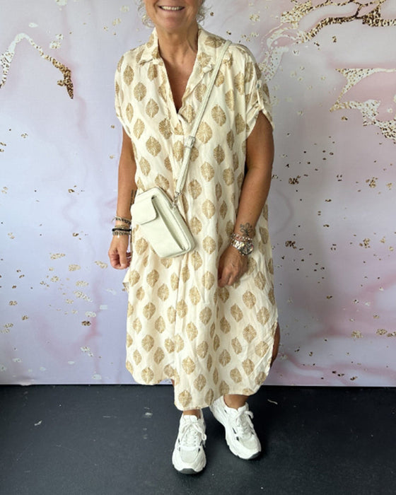 Luźna sukienka z krótkim rękawem