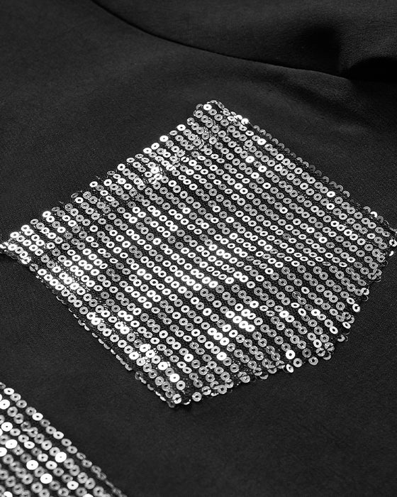 Bluzka z cekinami zapinana na guziki