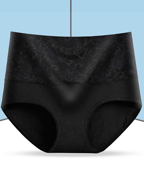 Żakardowe figi z wysokim stanem