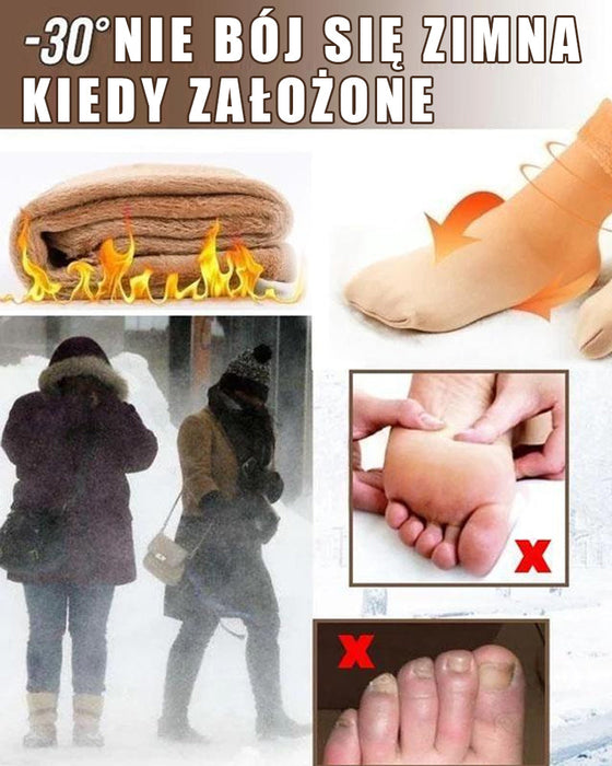 Puszyste zimowe skarpety