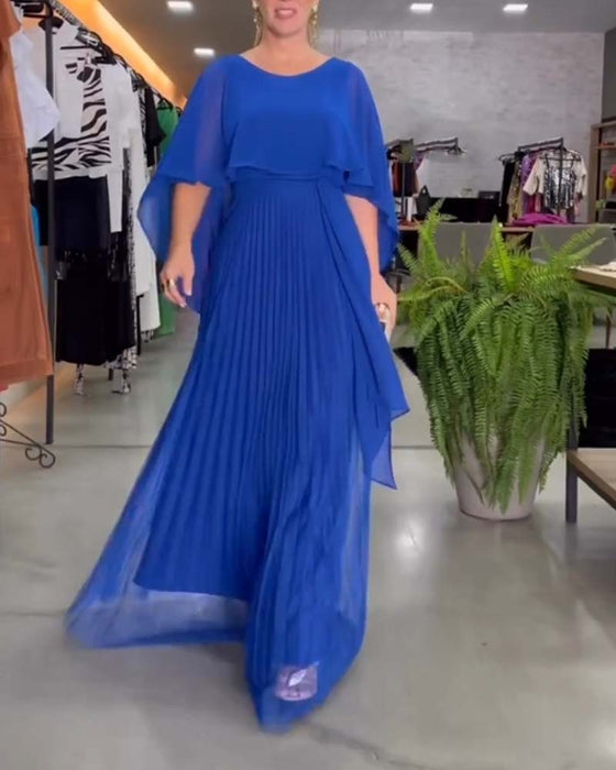 Sukienka maxi z okrągłym dekoltem