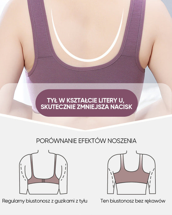 Koronkowy biustonosz z klamra z przodu