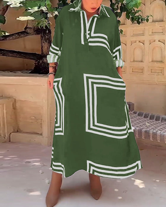 Prostokątna sukienka z nadrukiem