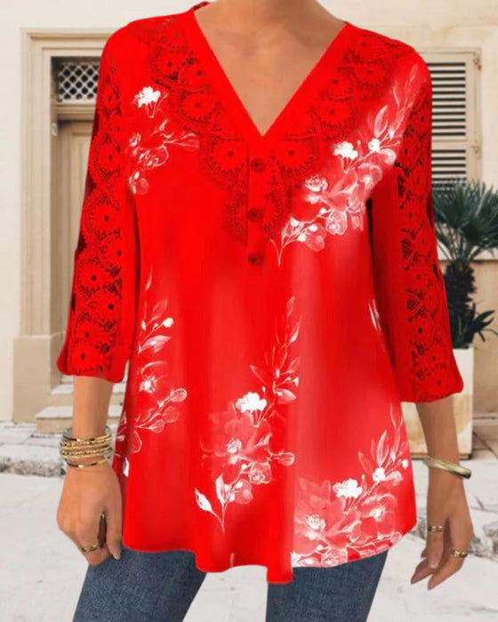 Koszula z koronkowym wykończeniem