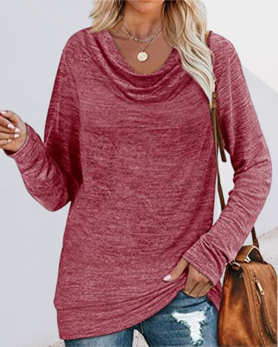 Sweterek z długimi rękawami w jednolitym kolorze