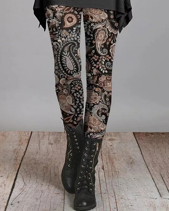 Legginsy w etnicznym stylu retro