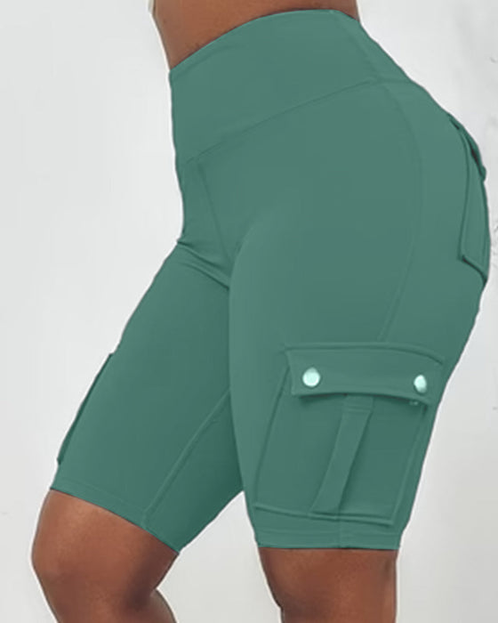 Szorty z wysokim stanem i kieszeniami