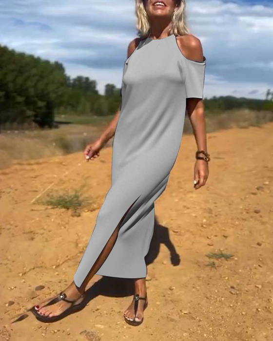 Sukienka Modna Casual Off-Shoulder Smukła
