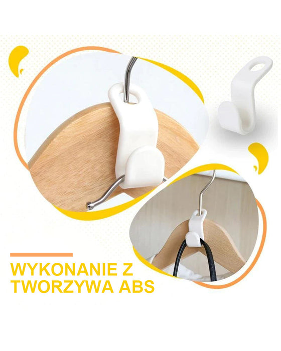 Haczyki łączące wieszak na ubrania