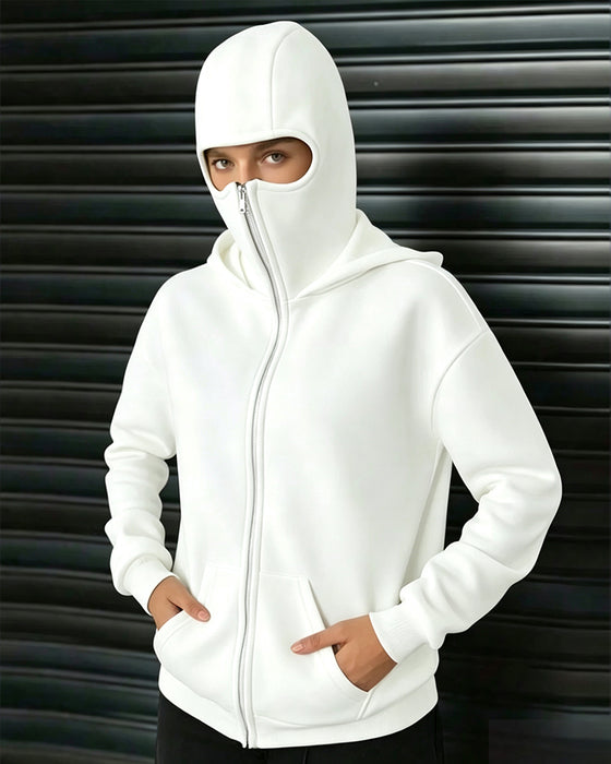 Płaszcz Kaptur Casual Zamek Błyskawiczny Bluza