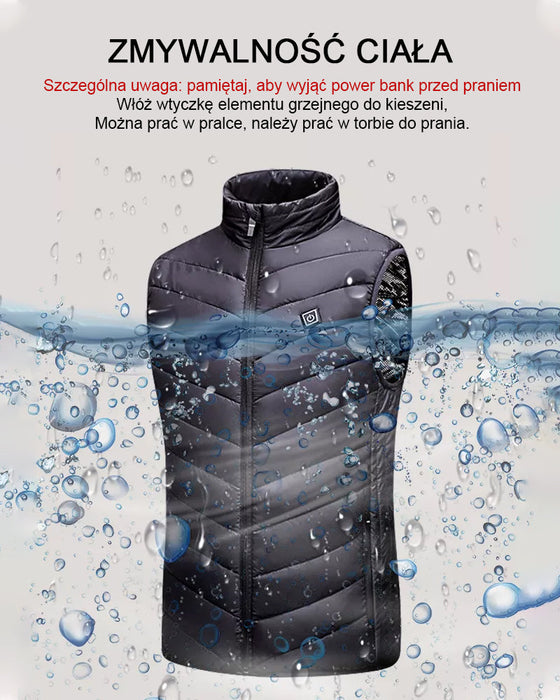 Kamizelka termostatyczna z ogrzewaniem elektrycznym ze stójką