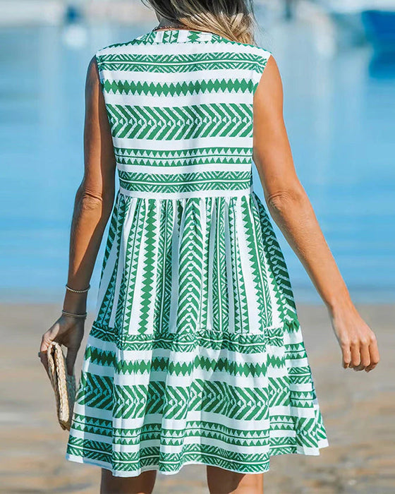 Sukienka w stylu casual bez rękawów z dekoltem w kształcie litery V