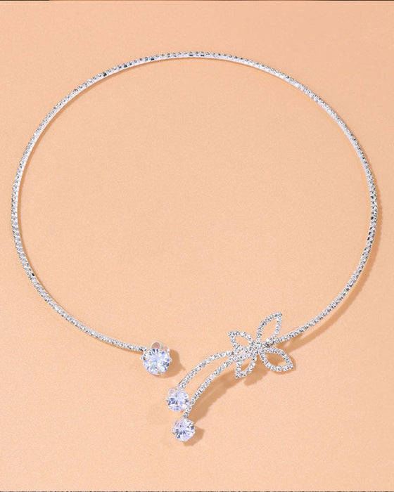 Choker z motyla w jednolitym kolorze