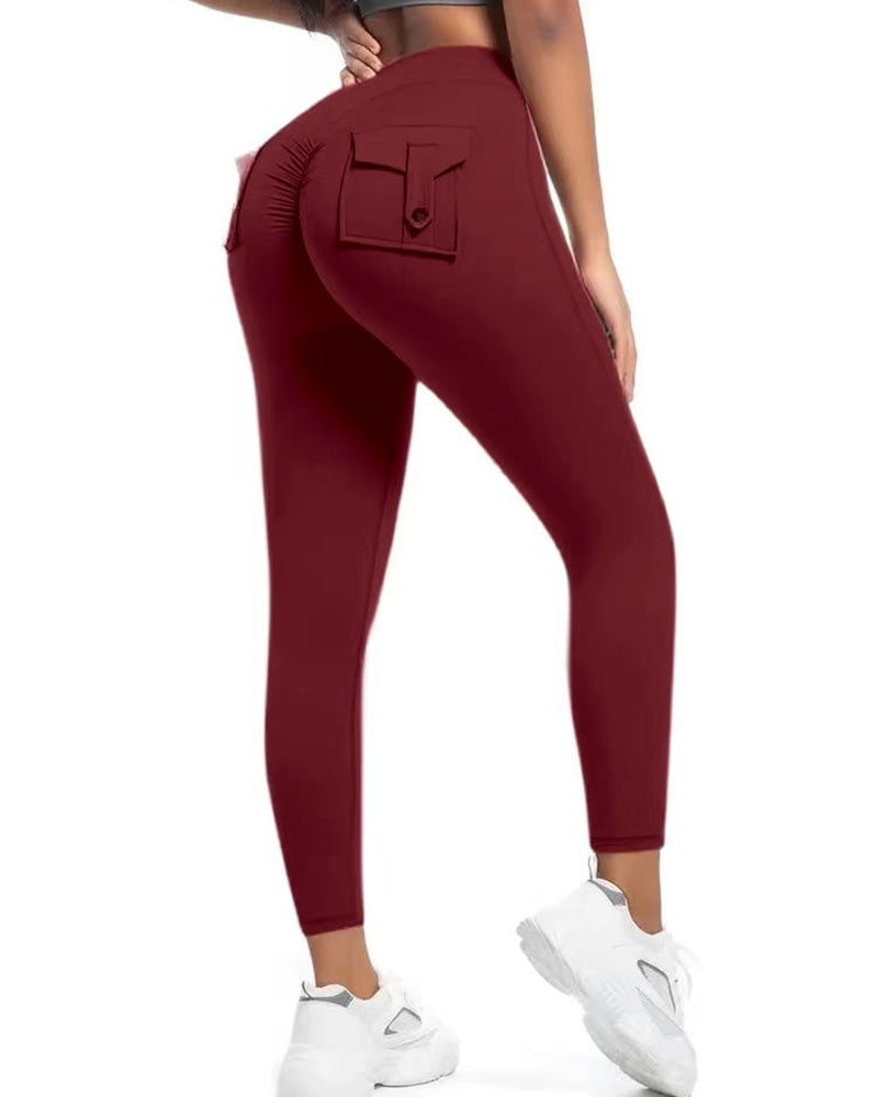 Spodnie Kieszeń Jednokolorowe Slim Fit Joga