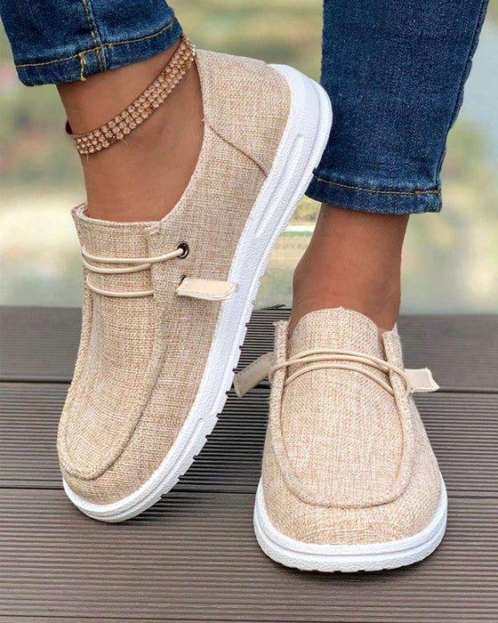 Płaskie buty w jednolitym kolorze