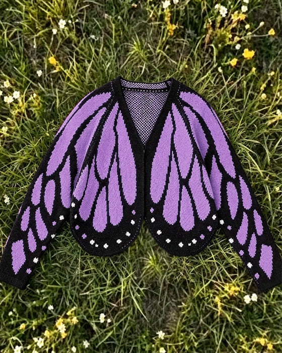 Kardigan Motyl Moda Swobodny