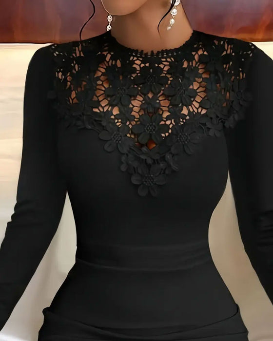 Sukienka Patchwork Z Dopasowaniem Bodycon