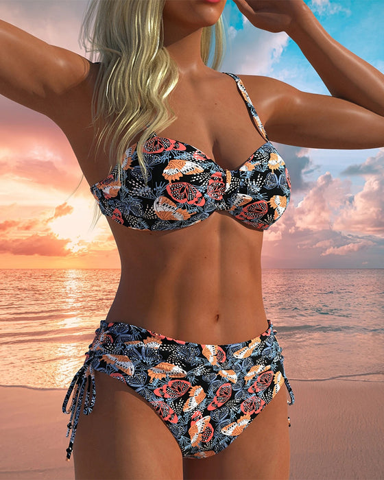 Bikini Seksowny Casual Dwuczęściowy
