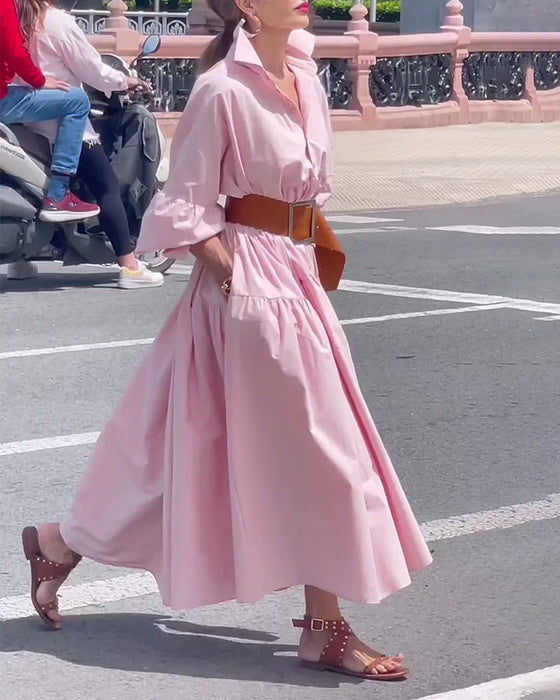 Sukienka w jednolitym kolorze