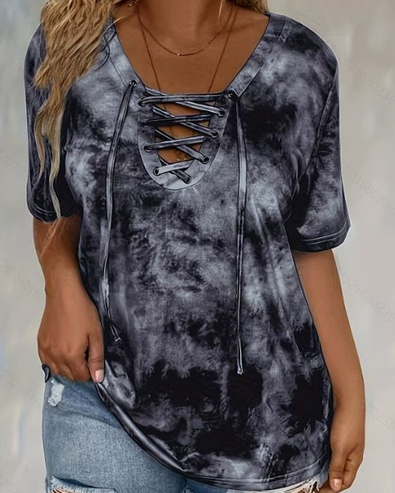 Bluza Tie-Dye Nadruk