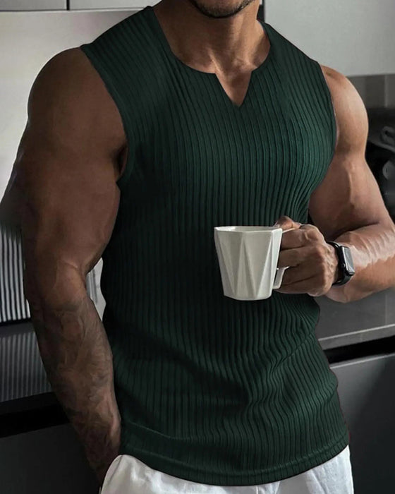 Męski Top Na Ramiączkach Jednokolorowy Sport Casual