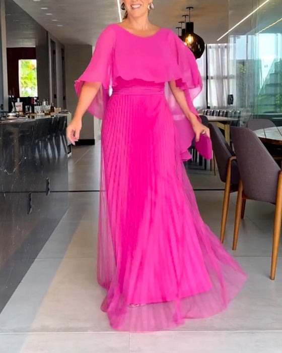 Sukienka maxi z okrągłym dekoltem