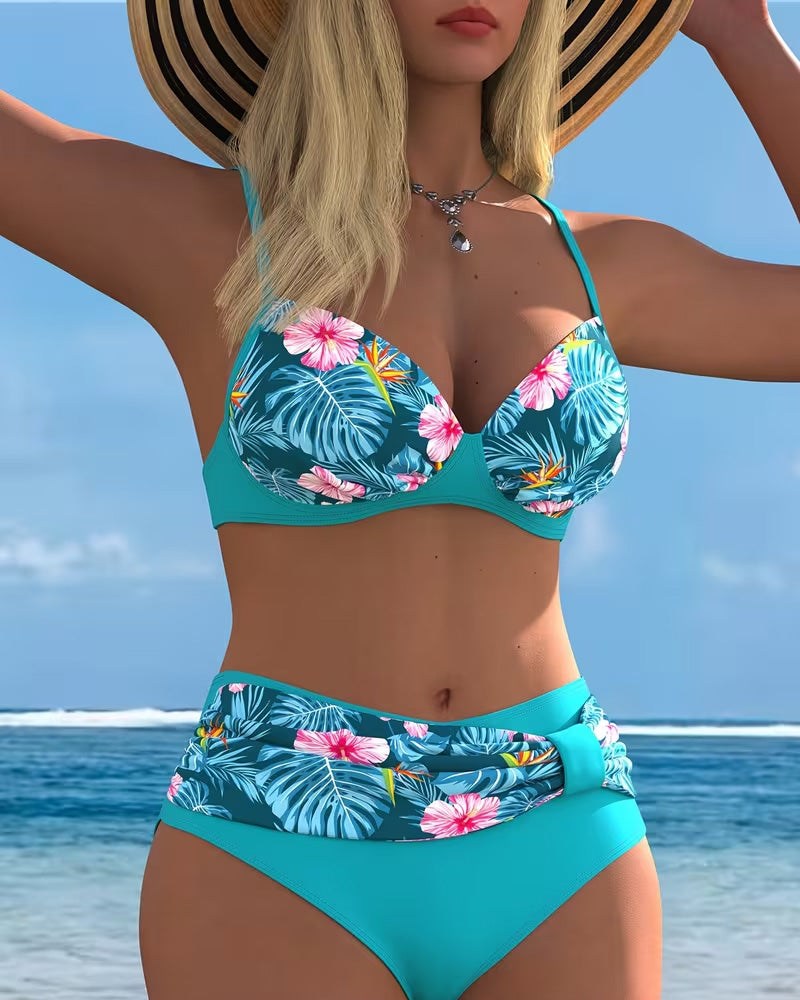 Bikini Drukowany Dwuczęściowy Biustonosz