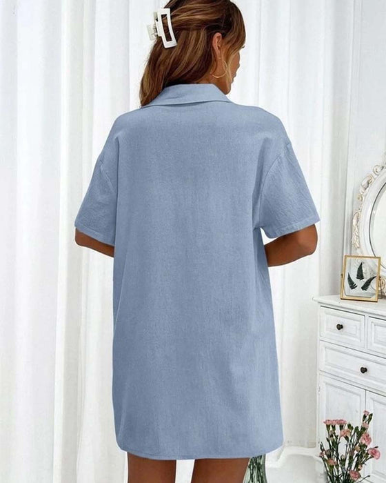 Komplet koszula i spodenki w jednolitym kolorze