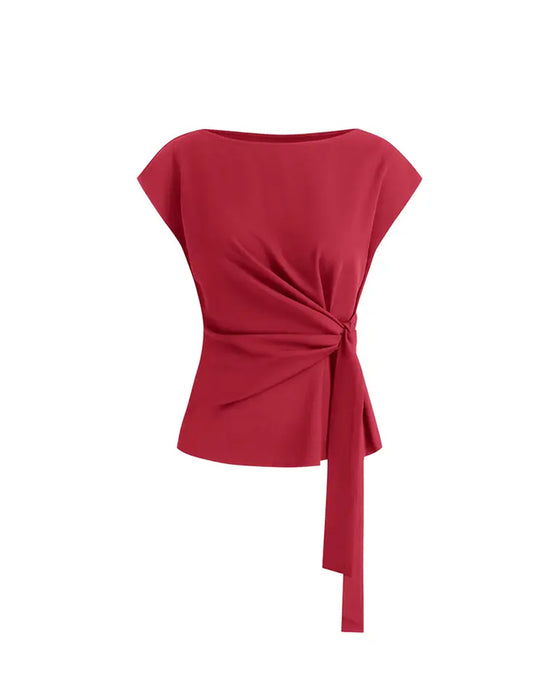 Bluza Odkryte Ramię Skręt Węzeł