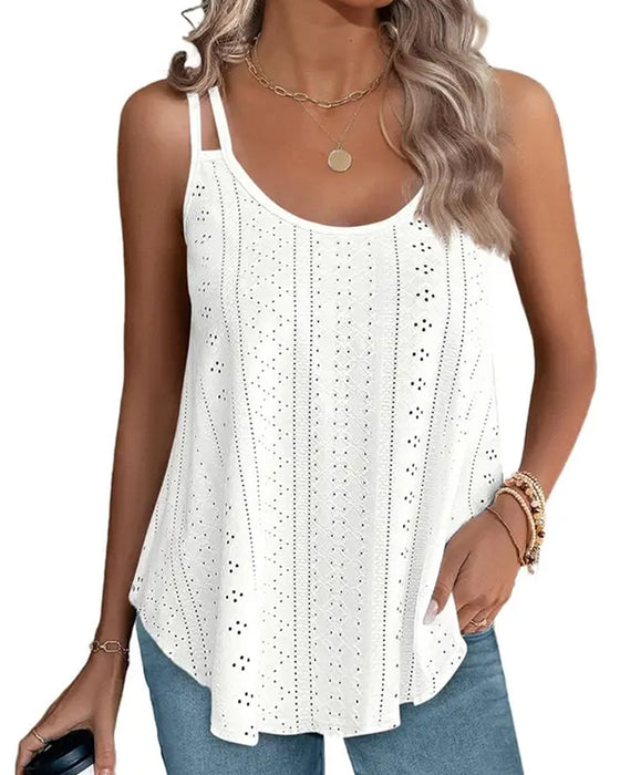 Cami Top Kwiatowy Druk Dekolt W