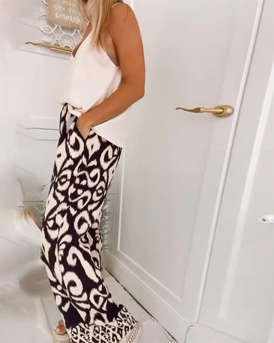 Spodnie dresowe z kieszeniami w stylu retro