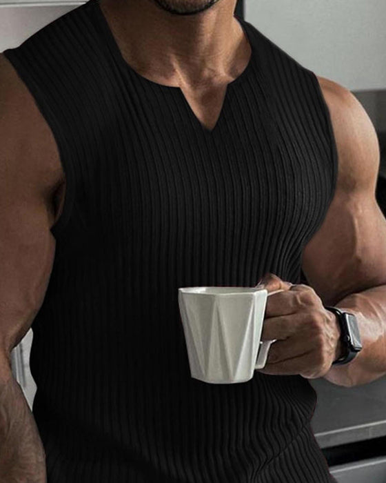 Męski Top Na Ramiączkach Jednokolorowy Sport Casual