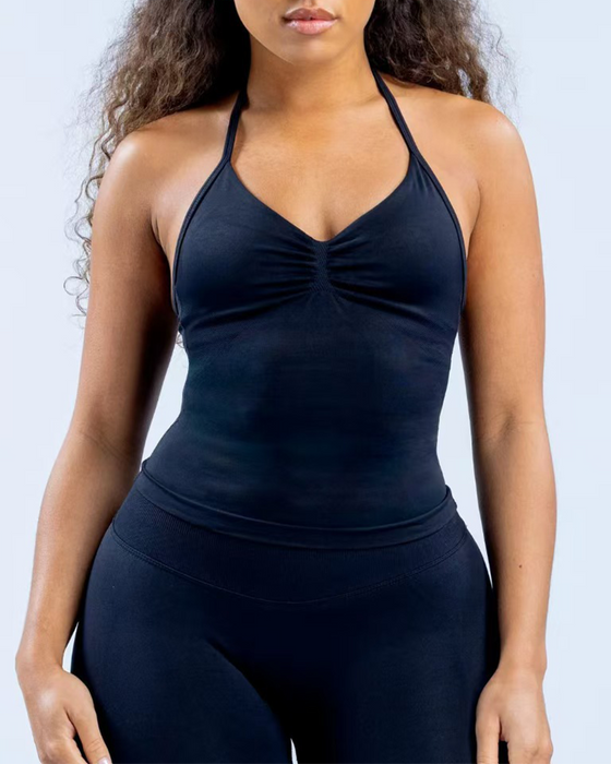 Cami Top Wbudowany Biustonosz Halter