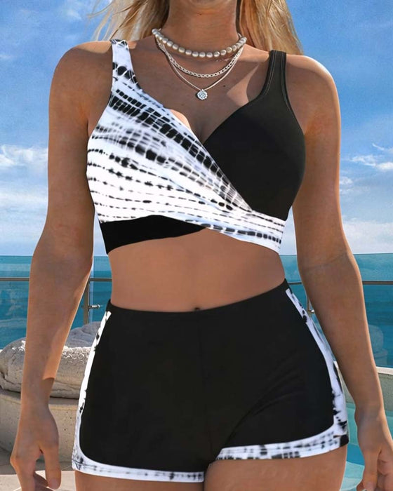 Bikini Krzyż Druk Szorty Bokserki