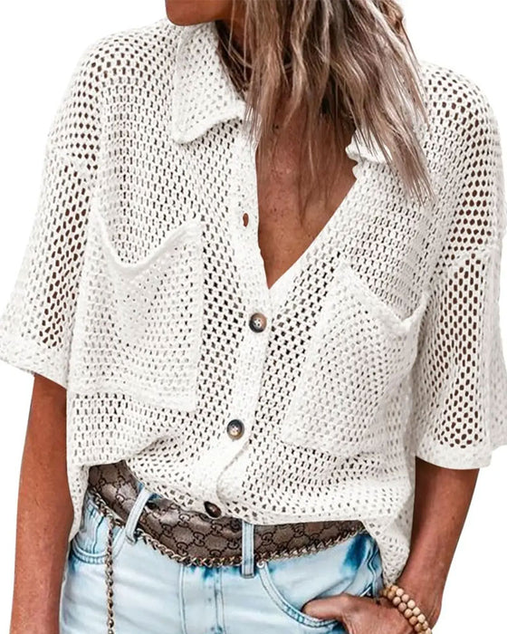 Cardigan Klapa Pusta Siatka