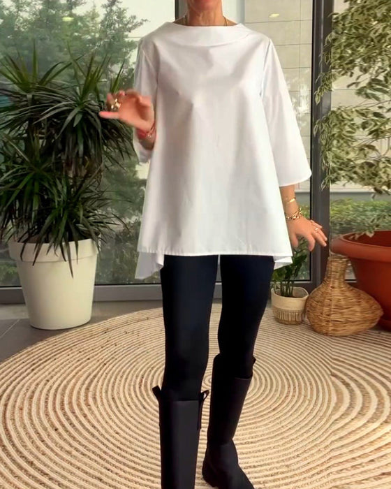 Bluzka w jednolitym kolorze