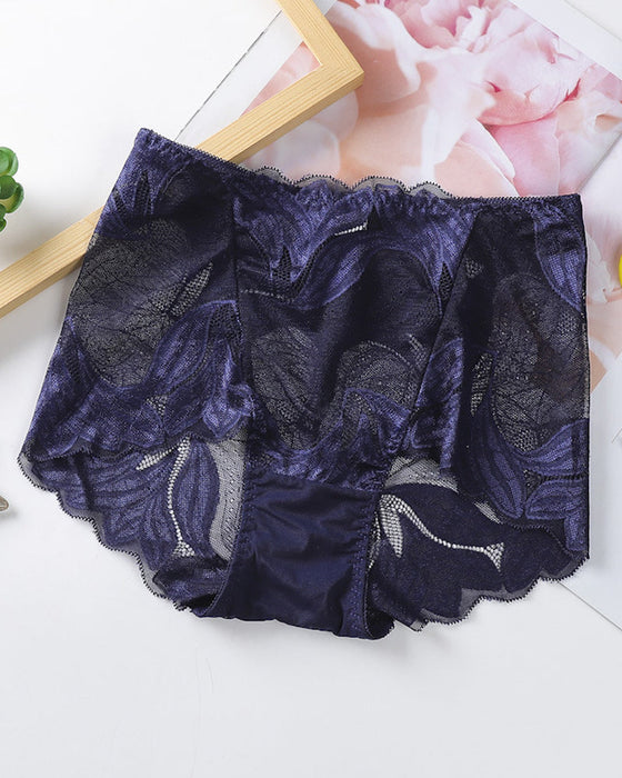 Seksowne koronkowe majtki w jednolitym kolorze