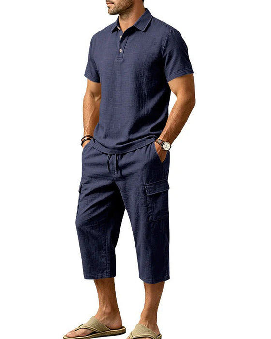 Set Polo Top Capri Spodnie